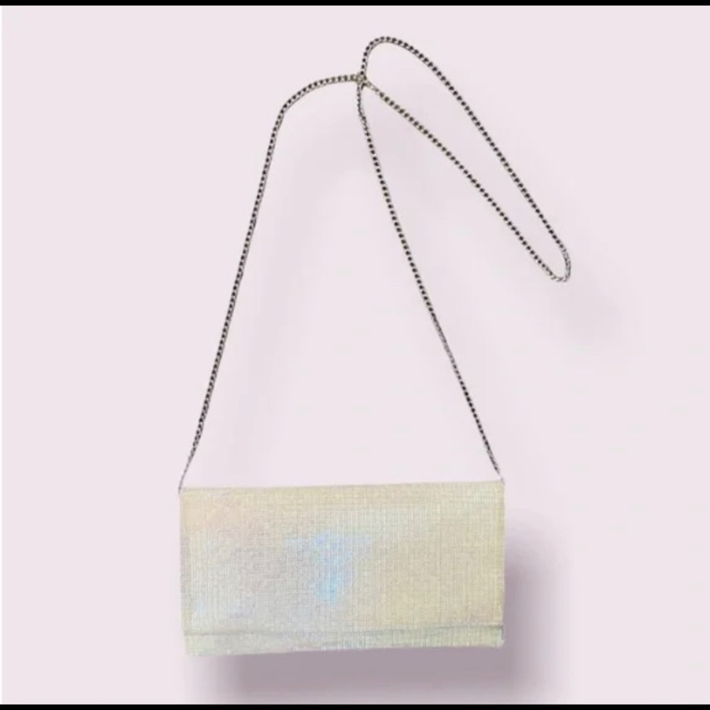 Nordstrom Crystal Clutch With Silver Chain Strap